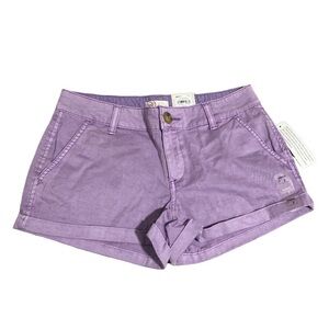 SO Denim Jean Purple Cuffed Short Shorts - Size 7 JUNIORS